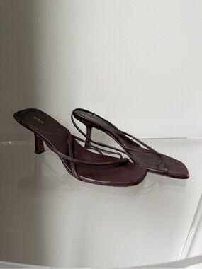 NEOUS Shamali Leather Sandals - Dark Chocolate